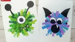 Easy Monster Sponge Painting