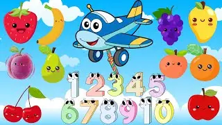 Zahlenlied 1-10 🍎🍌| kinderlied | Zahlen lernen in Deutsch | Zahlen mit Früchten | Kinderreime Kinder