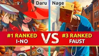 GGST ▰ Daru (#1 Ranked I-No) vs Nage (#3 Ranked Faust). High Level Gameplay