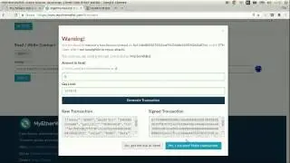 The Million Ether Smart Contract - sign in instructions.