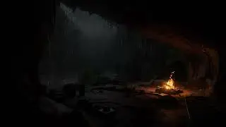 Ambiente De Cueva Con Chimenea Y Sonidos De Lluvia Para Dormir 🔥🌧️ Ambiente Nocturno Relajante