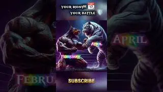 Your Month, Your Battle 📅 💪 #dog #animals #battle #yourmonth #godzilla #fight #lion #king #edit #ai