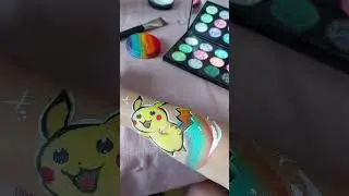 Pikachu Paint ⚡️      Not sure how this one would turn out, but my son was SOOO happy😁 #facepainting