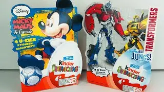 МИККИ МАУС, ТРАНСФОРМЕРЫ Киндер Сюрприз Распаковка старых коллекций Kinder &Uuml;berraschung Transformers