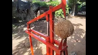 coconut dehusking machine making/coconut skin removal
