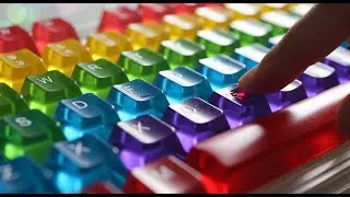 Satisfying Jelly & Glass Keyboard Typing ASMR | Relaxing Sounds & Visuals