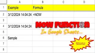 NOW FUNCTION in #googlesheets