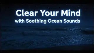 Clear Mind with Ocean Waves Sound for Sleeping 12 Hours 🌊 Soothing Night Waves, Stress Relief