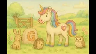 Finding the letter stone @learningwithhettie fun unicorn story book style learning adventure