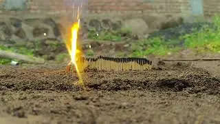 Matchstick chain reaction vs Diwali cracker Anar #experiment #crazyxyz#mrindianhacker #BlasterXyz 