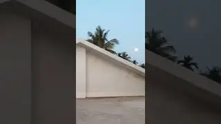 moon fading at dawn