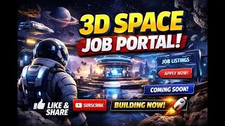 We&rsquo;re Building a 3D Space Job Portal 🚀 | Future of Job Search #ai #antigravity