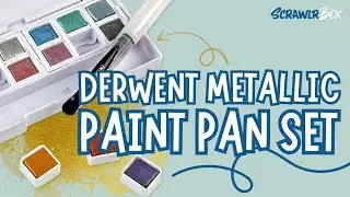 How To Paint With Derwent Metallic Watercolours | Featured in the #124 ScrawlrBox