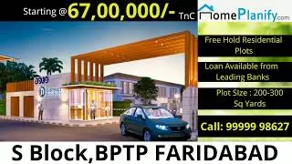 BPTP Plots, S Block Sector 75 Faridabad | Call 9999998627