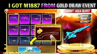 Spin in Gold Draw Event 🔥 I Got M1887 Skin | Free Fire New Event | Gold Draw Event- Garena Free Fire