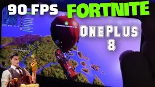 Fortnite 90FPS Gameplay test on Oneplus 8 | With FPS METER | 90hz Gaming | Handcam