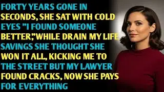 FORTY YEARS GONE IN SECONDS, SHE SAT WITH COLD EYES 