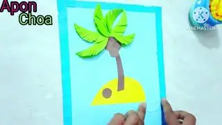 How to make paper Island 🏝️/easy paper craft/craft idea🏝️🏝️