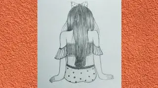 Draw Sitting Girl Back Side #Pencil Sketch Tutorial#Drawing And Art @Saniya Art Class