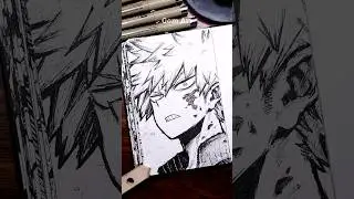 Drawing Bakugo - My Hero Academia #asmr #satisfying #anime