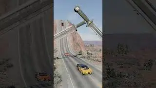 Can You Survive a BUGATTI Car Crash with a Double Sword Hammer