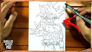 Cómo dibujar a GOKU ULTRA SUPERIOR INSTINTO DOMINADO | FÁCIL