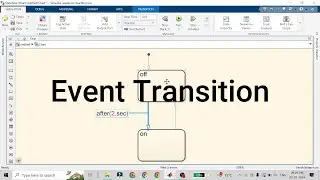 How to use Stateflow Events | After event | Stateflow transition ON-OFF