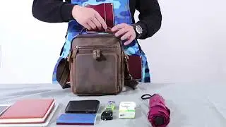 Top Leather Messenger Bag for Men