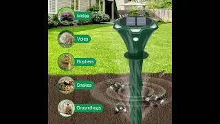 BlokWRX Solar Ultrasonic Mole Repellent Stakes