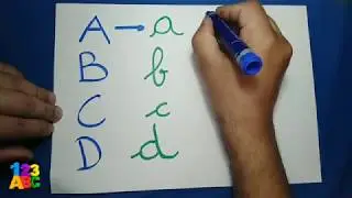 تعلم كيفية كتابة الحروف الأبجدية الفرنسية بخط جميل, طريقة سهلة ABCD