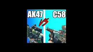 CW AK47 vs C58 Warzone Weapon Stats Comparison #shorts