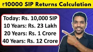 ₹10000 SIP Returns Calculation for 5, 10, 15, 20 Years [Calculator]