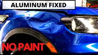 ALUMINUM FORD FENDER REPAIRED WITHOUT REPAINTING - Paintless Dent Repair Process