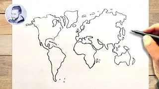 Comment dessiner une carte du monde facile &agrave; dessiner