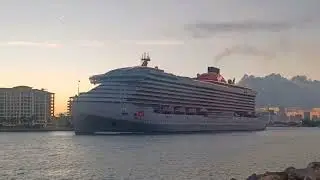 236 Cruise ship Resilient Lady Departing Port Miami
