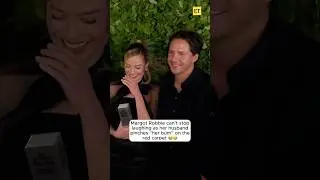 Margot Robbie&rsquo;s Husband PINCHES HER BUTT On the Red Carpet 😭🤣 #shorts