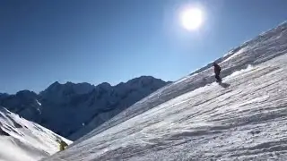 Skiing in Tonale, Italy: slope Bleis and Giuliana, 22 and 21