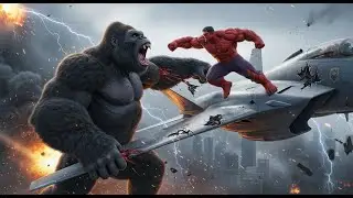 King Kong vs Red Hulk: The Deadly Aircraft - Legend Showdown!