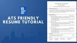 How to Create an ATS Friendly Resume in MS Word Free Template + Tutorial
