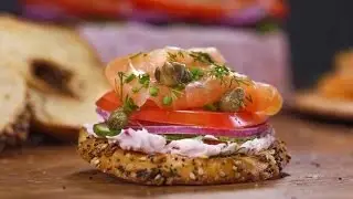 Everything Bagel Crisps with Everything Cream Cheese and Scottish Smoked Salmon Terrine