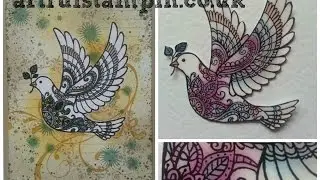 {Dove of Peace- Grungy EXTRA} artful stampin up demonstrator Ruth Trice