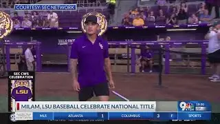 Steven Milam, LSU baseball celebrate national title
