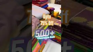 BIG CLEARANCE SALE ! Upto 75% Off on Weaving Mistake Sarees 500+ Quantity Available Get Chance