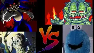 sonic.exe vs monster cookies vs gorefield vs punkin head