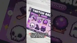💕perfect for streamers with witchy/goth aesthetics!! #vtuberassets #commission #subbadges #kawaii
