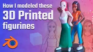 Modeling timelapse for 3D printing figures on Blender