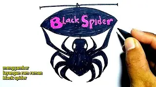 Cara menggambar layangan ram raman black spider