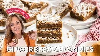 Easy Gingerbread Blondies- Soft, Chewy, and Perfectly Spiced!