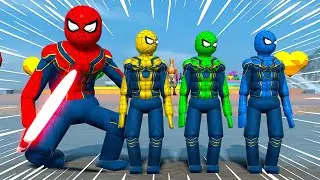 SPIDER-MAN GAME & TEAM (Crazy Colorful Ragdoll Fighting Physics Action)