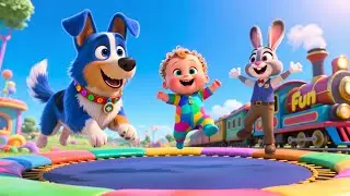 Bluey Fun Train Go Now 🚆🐶 | Fun Train Song for Kids | Playful Nursery Rhyme